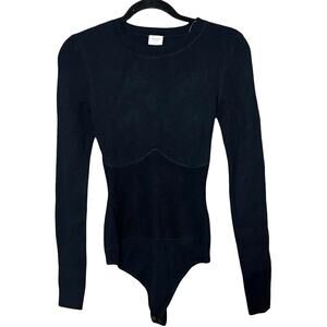 NWT Abercrombie & Fitch Women’s Long Sleeve Corset Body Suit Black Size Small